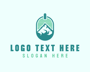 Outdoor - Mountain Peak Badge logo design