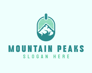 Mountain Peak Badge logo design