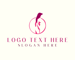 Naked - Sexy Woman Model logo design