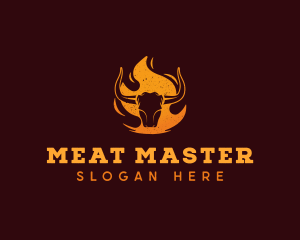 Flame Buffalo Steakhouse logo design