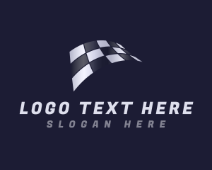 Floor - Checkered Racing Flag logo design