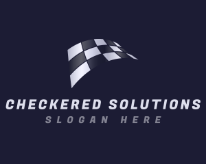 Checkered - Checkered Racing Flag logo design