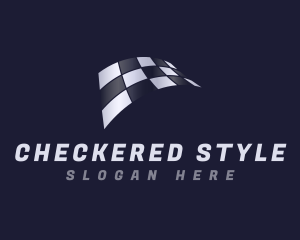 Checkered - Checkered Racing Flag logo design