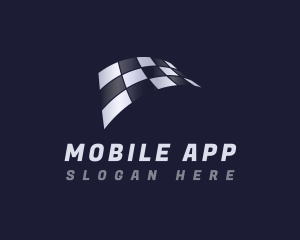 Floor - Checkered Racing Flag logo design