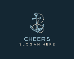Seafarer - Anchor Rope Letter I logo design