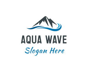 Natural Wave Mountain  logo design
