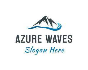 Natural Wave Mountain  logo design