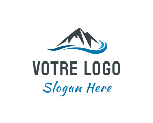 Surf - Natural Wave Mountain logo design
