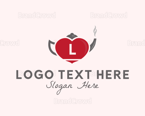 Kettle Heart Tea Pot Logo