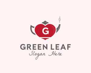 Kettle Heart Tea Pot logo design