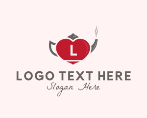Lover - Kettle Heart Tea Pot logo design