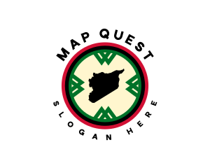 Syria Map Tourism logo design