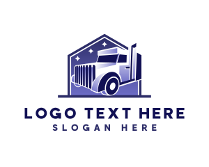 Distribution - Truck Logistic Transportation logo design
