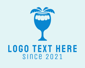 Refreshment - Beach Coconut Kombucha logo design