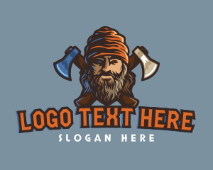 Icon - Lumberjack Axe Survivor Gaming logo design