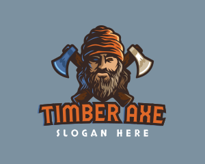 Lumberjack - Lumberjack Axe Survivor Gaming logo design