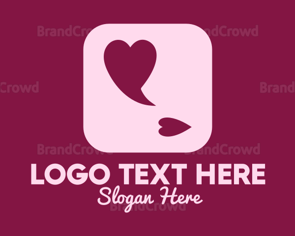 Lovely Speech Bubble App Logo