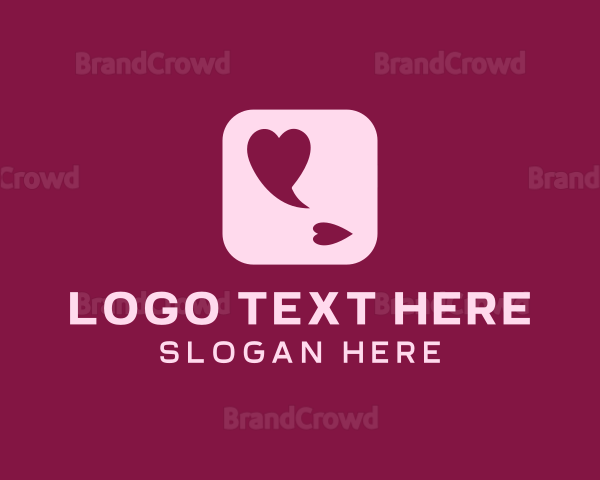 Lovely Speech Bubble App Logo