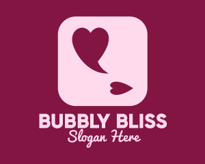 Lovely Speech Bubble App logo design