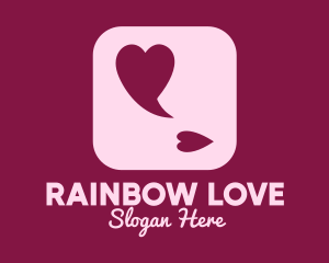 Lovely Speech Bubble App logo design