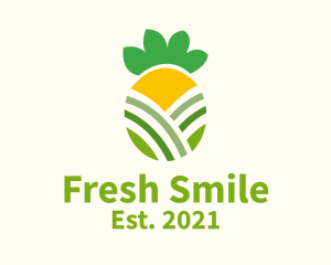 Fresh Pineapple Fruit logo design