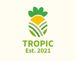 Fresh Pineapple Fruit logo design