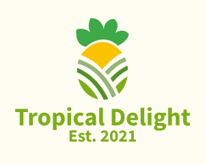 Fresh Pineapple Fruit logo design