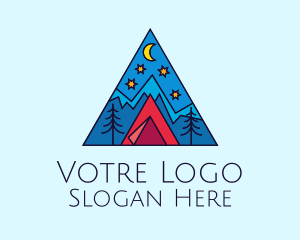 Night Forest Camping Logo