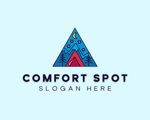 Night Forest Camping logo design