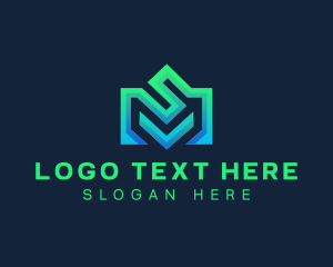 Tech - Tech Company Letter SM logo design