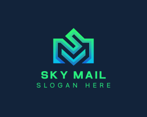 Tech Company Letter SM logo design