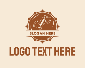 Wooden Axe Badge Logo