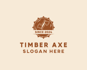 Wooden Axe Badge logo design