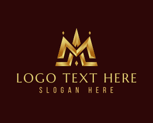 Letter Ma - Luxury Elegant Crown logo design