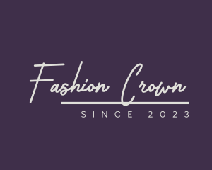 Fashion Script Business logo design