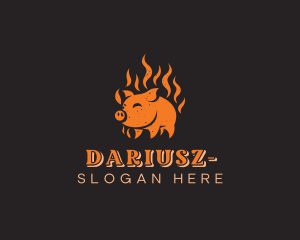 Pork Meat Barbecue Logo