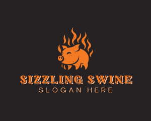 Pork - Pork Meat Barbecue logo design