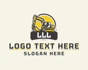 Mining - Excavator Heavy Equipment Construction logo design