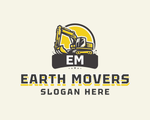 Excavator Heavy Equipment Construction logo design