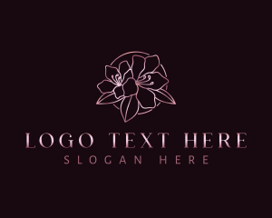 Rhododendron Flower Plant Logo