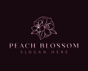 Rhododendron Flower Plant logo design