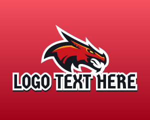 College - Dragon Esports Gaming Mascot logo design