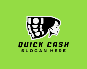 Money Cash Woman logo design