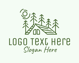 Lumber - Green Nature Campsite logo design