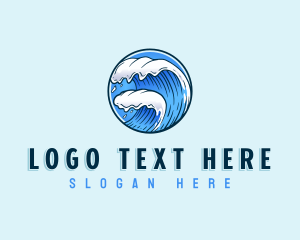 Marine - Ocean Water Wave logo design