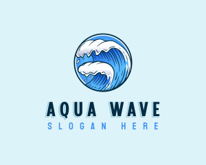 Ocean Water Wave logo design