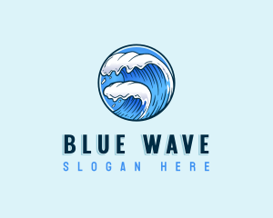 Ocean Water Wave logo design