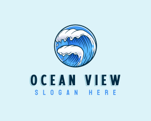 Ocean Water Wave logo design