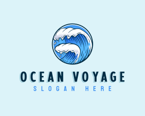 Ocean Water Wave logo design