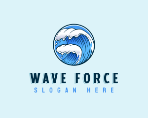 Tsunami - Ocean Water Wave logo design